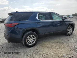 2023 Chevrolet Traverse LS z VIN 1GNERFKW8PJ112735, wystawiony jako Copart lot #60020405 z przebiegiem 72 912 mil mil oraz Szkoda całkowita • Salvage title. Historia ofert i sprzedaży dostępna na DreamBid. Obrazek 3.