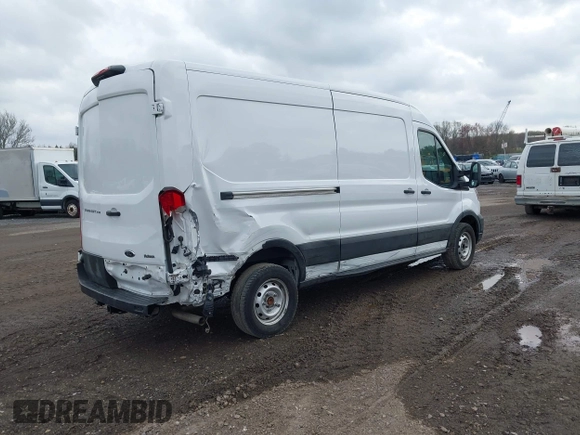 2023 Ford Transit Cargo with VIN 1FTBR1C89PKB29455, listed as a IAAI auction lot 41839680 with 21,570 mi miles. Bid and sale history available at carsss.com. Image 4.