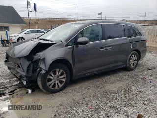 2014 Honda Odyssey EX-L with VIN 5FNRL5H67EB006410, listed as a Copart auction lot 47461745 with 133,774 mi miles and Salvage Title. Bid and sale history available at DreamBid. Image 1.