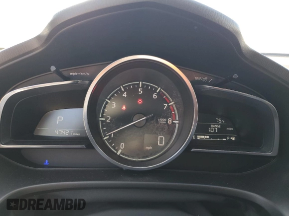 2018 Mazda 3 Grand Touring with VIN 3MZBN1W33JM190874, listed as a Copart auction lot 52973845 with 47,421 mi miles and Salvage Title. Bid and sale history available at DreamBid. Image 9.