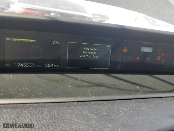 2022 Toyota Prius L Eco with VIN JTDKAMFU3N3165215, listed as a Copart auction lot 47499305 with 17,455 mi miles and Salvage Title. Bid and sale history available at carsss.com. Image 9.