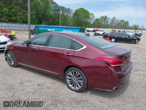 2015 Hyundai Genesis 3.8L z VIN KMHGN4JE0FU019887, wystawiony jako IAAI lot #42041021 z przebiegiem 170 492 mil mil oraz . Historia ofert i sprzedaży dostępna na DreamBid. Obrazek 3.