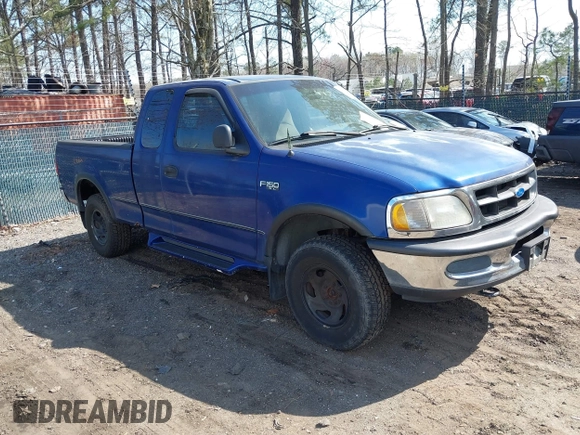 1997 Ford F-150 XL with VIN 1FTDX18W4VNB57679, listed as a IAAI auction lot 41918107 with 132,960 mi miles. Bid and sale history available at carsss.com. Image 1.