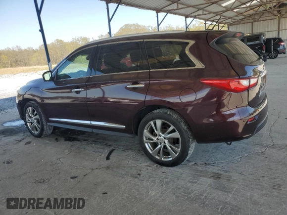 2013 Infiniti JX35 with VIN 5N1AL0MM9DC337002, listed as a Copart auction lot 51002775 with 128,836 mi miles and Salvage Title. Bid and sale history available at carsss.com. Image 2.