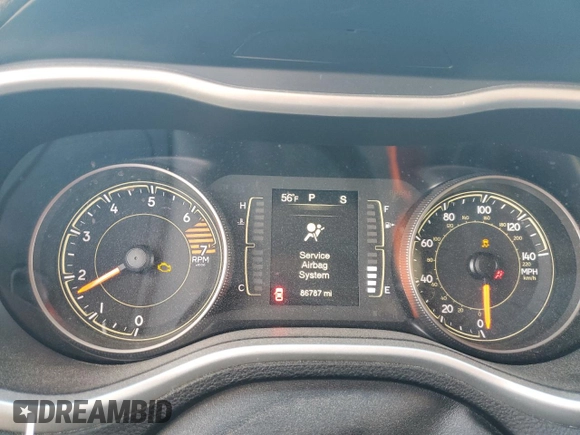 2018 Jeep Cherokee Latitude Plus with VIN 1C4PJLLB1JD510183, listed as a Copart auction lot 85849904 with 86,787 mi miles and Salvage Title. Bid and sale history available at DreamBid. Image 9.