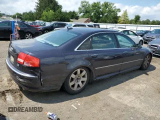 2005 Audi A8 with VIN WAUML44E75N002924, listed as a Copart auction lot 65384645 with Not provided miles and Salvage title. Bid and sale history available at DreamBid. Image 3.
