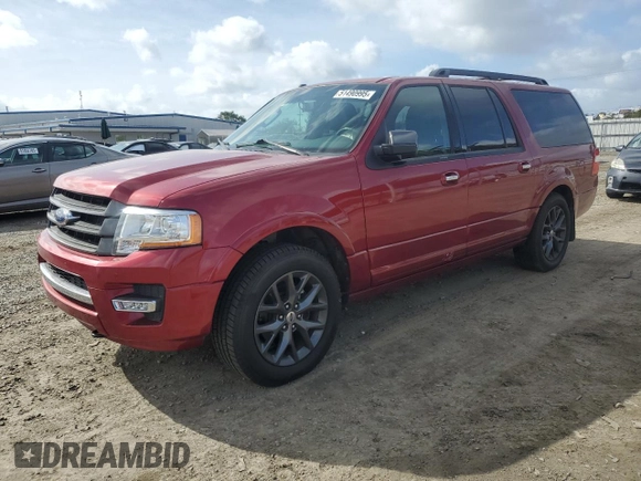2017 Ford Expedition Max Limited with VIN 1FMJK2AT6HEA52150, listed as a Copart auction lot 51490995 with 91,112 mi miles and Salvage title. Bid and sale history available at DreamBid. Image 1.