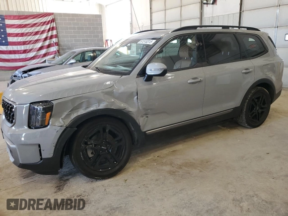 2023 Kia Telluride EX X-Line с VIN 5XYP3DGC2PG377690, выставлен на аукционе Copart как лот 61510315 с пробегом 33 183 миль миль и Списание • Salvage title. История ставок и продаж доступна на DreamBid. Изображение 1.