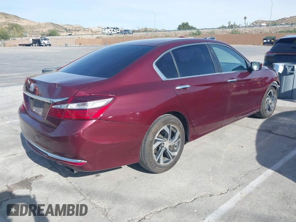 2017 Honda Accord Sedan LX with VIN 1HGCR2F38HA155306, listed as a IAAI auction lot 41861579 with 162,464 mi miles. Bid and sale history available at carsss.com. Image 4.