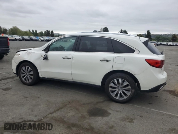 2015 Acura MDX Technology with VIN 5FRYD4H41FB019283, listed as a Copart auction lot 54602125 with 139,322 mi miles and Salvage title. Bid and sale history available at DreamBid. Image 2.