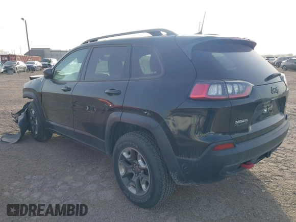 2019 Jeep Cherokee Trailhawk Elite with VIN 1C4PJMBX4KD385796, listed as a IAAI auction lot 41557577 with 55,700 mi miles. Bid and sale history available at carsss.com. Image 3.