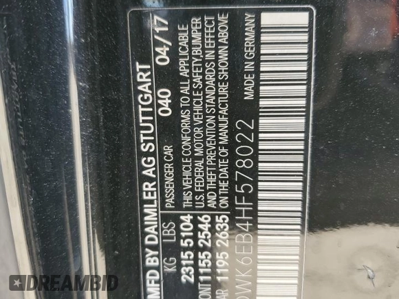 2017 Mercedes-Benz C 43 AMG z VIN WDDWK6EB4HF578022, wystawiony jako Copart lot #80245864 z przebiegiem 63 194 mil mil oraz Czysty tytuł • Clean title. Historia ofert i sprzedaży dostępna na DreamBid. Obrazek 12.