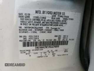2009 Mercury Sable Premier with VIN 1MEHM42W59G629899, listed as a Copart auction lot 50513675 with 157,936 mi miles and Salvage Title. Bid and sale history available at carsss.com. Image 13.