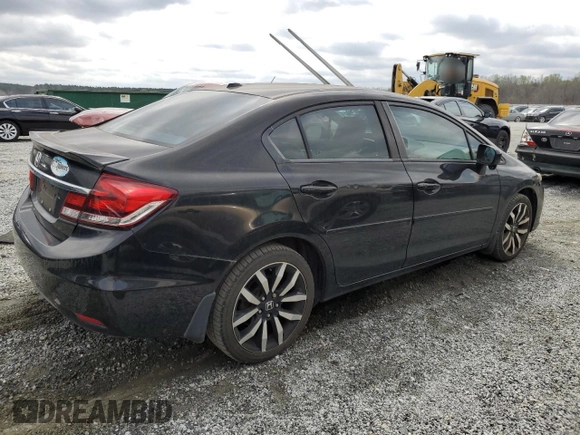 2015 Honda Civic Sedan EX-L with VIN 2HGFB2F94FH509925, listed as a Copart auction lot 50132725 with 243,146 mi miles and Salvage Title. Bid and sale history available at carsss.com. Image 3.
