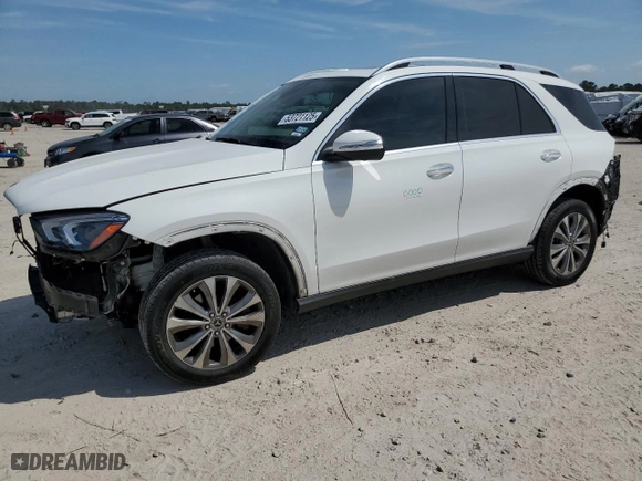 2021 Mercedes-Benz GLE with VIN 4JGFB4KB5MA270556, listed as a Copart auction lot 53721125 with 25,824 mi miles and Salvage Title. Bid and sale history available at carsss.com. Image 1.
