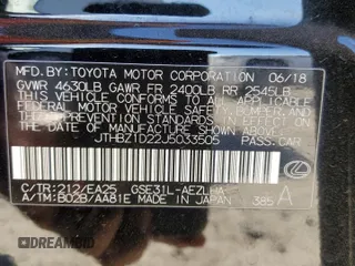 2018 Lexus IS 350 with VIN JTHBZ1D22J5033505, listed as a Copart auction lot 81180994 with 30,467 mi miles and Salvage title. Bid and sale history available at DreamBid. Image 12.
