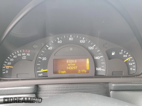 2002 Mercedes-Benz C 230/260/280/320 with VIN WDBRF64J52F288883, listed as a Copart auction lot 45947145 with 143,297 mi miles and Clean Title. Bid and sale history available at DreamBid. Image 9.