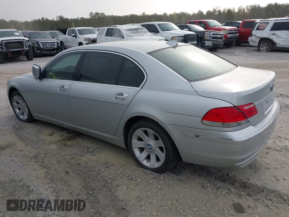 2007 BMW 7 Series 750Li with VIN WBAHN83527DT65211, listed as a IAAI auction lot 41854599 with Not Provided miles. Bid and sale history available at carsss.com. Image 3.