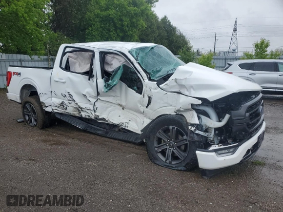 2021 Ford F-150 XL with VIN 1FTEW1EP1MFA64051, listed as a Copart auction lot 57483575 with Not provided miles and Non repairable. Bid and sale history available at DreamBid. Image 4.