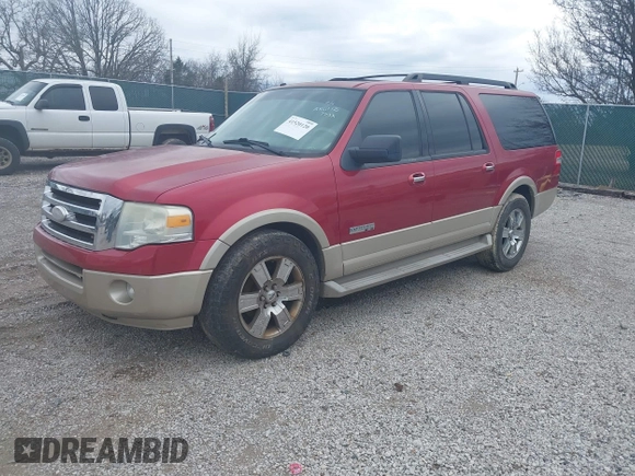 2007 Ford Expedition Max Eddie Bauer with VIN 1FMFK18587LA86155, listed as a IAAI auction lot 41520120 with 232,140 mi miles and . Bid and sale history available at DreamBid. Image 2.