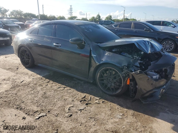 2022 Mercedes-Benz CLA with VIN W1K5J5DB2NN304801, listed as a Copart auction lot 71158614 with 43,682 mi miles and Salvage Title. Bid and sale history available at carsss.com. Image 4.