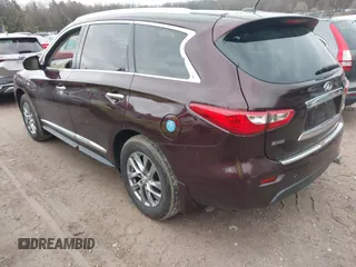 2015 Infiniti QX60 with VIN 5N1AL0MM8FC521835, listed as a IAAI auction lot 41684258 with 100,266 mi miles. Bid and sale history available at carsss.com. Image 3.