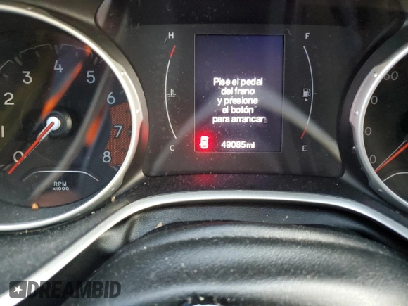 2019 Jeep Compass Latitude with VIN 3C4NJCBB3KT852044, listed as a Copart auction lot 46902925 with 49,085 mi miles and Salvage title. Bid and sale history available at DreamBid. Image 9.