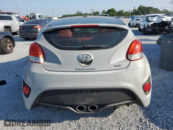 2015 Hyundai Veloster Turbo with VIN KMHTC6AE1FU222528, listed as a Copart auction lot 53470355 with 94,019 mi miles and Salvage title. Bid and sale history available at DreamBid. Image 6.