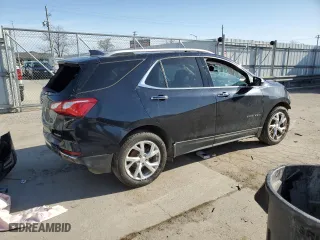 2020 Chevrolet Equinox Premier with VIN 2GNAXNEV0L6237947, listed as a Copart auction lot 49595475 with 80,426 mi miles and Salvage Title. Bid and sale history available at carsss.com. Image 3.