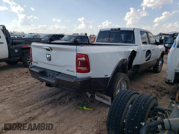 2019 Ram 3500 Longhorn with VIN 3C63RRKLXKG658123, listed as a Copart auction lot 71570234 with 177,240 mi miles and Salvage Title. Bid and sale history available at carsss.com. Image 3.