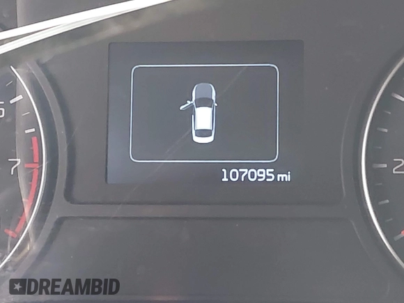2016 Kia Optima LX with VIN KNAGT4L30G5117378, listed as a IAAI auction lot 41283349 with 107,095 mi miles. Bid and sale history available at carsss.com. Image 16.