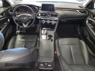 2021 Genesis G70 2.0T with VIN KMTG64LA4MU075261, listed as a Copart auction lot 75026874 with 31,779 mi miles and Salvage Title. Bid and sale history available at carsss.com. Image 8.
