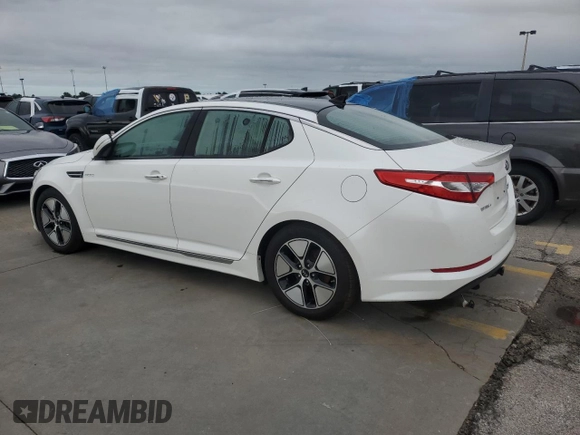 2013 Kia Optima Hybrid LX with VIN KNAGM4AD0D5045263, listed as a Copart auction lot 75125224 with 0 mi miles and Salvage Title. Bid and sale history available at carsss.com. Image 2.