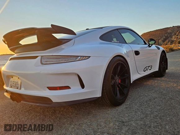 2015 Porsche 911 GT3 with VIN WP0AC2A93FS183928, listed as a Copart auction lot 76354964 with 12,150 mi miles and Salvage Title. Bid and sale history available at DreamBid. Image 3.