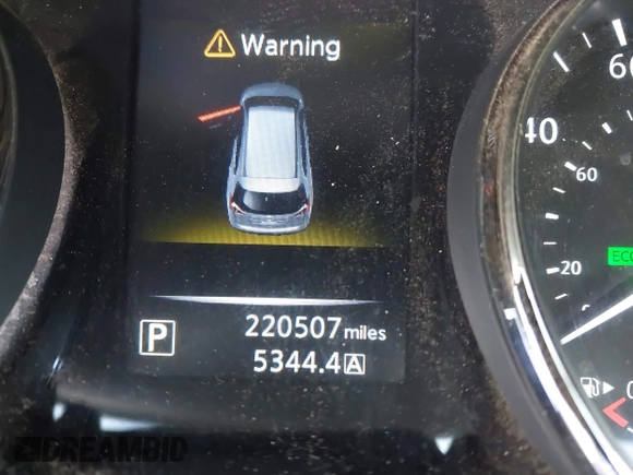 2016 Nissan Rogue SV with VIN KNMAT2MV8GP695049, listed as a IAAI auction lot 41826587 with 220,507 mi miles. Bid and sale history available at carsss.com. Image 15.