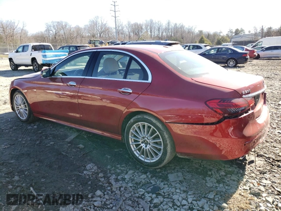 2023 Mercedes-Benz E 350 with VIN W1KZF8EB0PB139094, listed as a Copart auction lot 46427445 with 21,303 mi miles and Salvage Title. Bid and sale history available at DreamBid. Image 2.