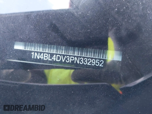 2023 Nissan Altima SV z VIN 1N4BL4DV3PN332952, wystawiony jako IAAI lot #41731261 z przebiegiem 16 720 mil mil oraz . Historia ofert i sprzedaży dostępna na DreamBid. Obrazek 17.