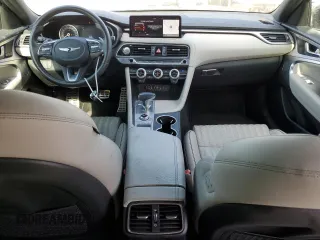 2022 Genesis G70 3.3T with VIN KMTG54TE2NU082023, listed as a Copart auction lot 74774034 with 17,411 mi miles and Salvage Title. Bid and sale history available at carsss.com. Image 8.