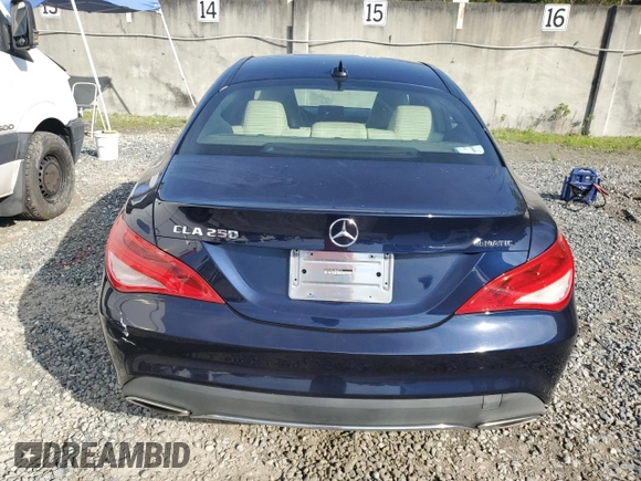 2018 Mercedes-Benz CLA 250 with VIN WDDSJ4GB7JN585206, listed as a Copart auction lot 81092953 with 65,553 mi miles and . Bid and sale history available at DreamBid. Image 6.