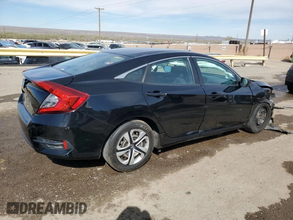 2017 Honda Civic Sedan LX with VIN 19XFC2F54HE009643, listed as a Copart auction lot 49723675 with 63,423 mi miles and Salvage Title. Bid and sale history available at carsss.com. Image 3.