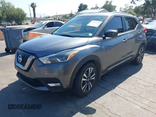 2018 Nissan Kicks SV with VIN 3N1CP5CUXJL511291, listed as a IAAI auction lot 42393541 with 144,642 mi miles and . Bid and sale history available at DreamBid. Image 2.
