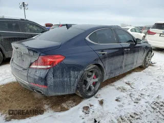 2021 Genesis G70 3.3T with VIN KMTG34LE3MU074503, listed as a Copart auction lot 41836875 with 40,556 mi miles and Salvage title. Bid and sale history available at DreamBid. Image 3.