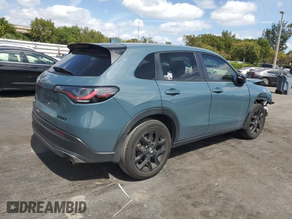 2023 Honda HR-V Sport with VIN 3CZRZ1H53PM718730, listed as a Copart auction lot 46165075 with 39,410 mi miles and Salvage Title. Bid and sale history available at carsss.com. Image 3.
