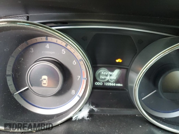 2013 Hyundai Sonata Limited with VIN 5NPEC4AC6DH542807, listed as a Copart auction lot 54093765 with 122,566 mi miles and Salvage title. Bid and sale history available at DreamBid. Image 9.