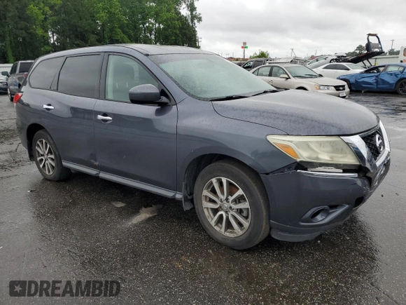 2014 Nissan Pathfinder SL with VIN 5N1AR2MN4EC683852, listed as a Copart auction lot 56719125 with 129,897 mi miles and Salvage title. Bid and sale history available at DreamBid. Image 4.