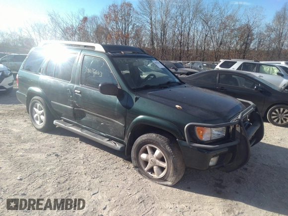 2002 Nissan Pathfinder SE z VIN JN8DR09Y82W709568, wystawiony jako IAAI lot #38076663 z przebiegiem Nie podano mil oraz . Historia ofert i sprzedaży dostępna na DreamBid. Obrazek 1.