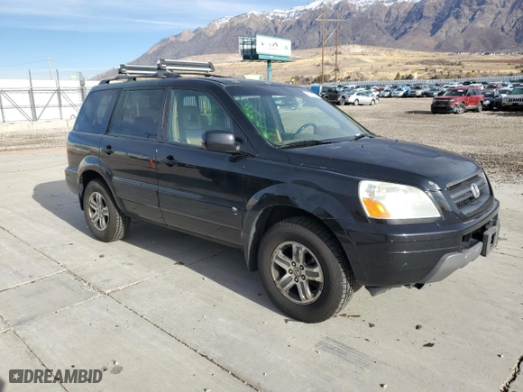 2004 Honda Pilot EX with VIN 5FNYF18684B009407, listed as a Copart auction lot 82195634 with 217,683 mi miles and Salvage Title. Bid and sale history available at carsss.com. Image 4.