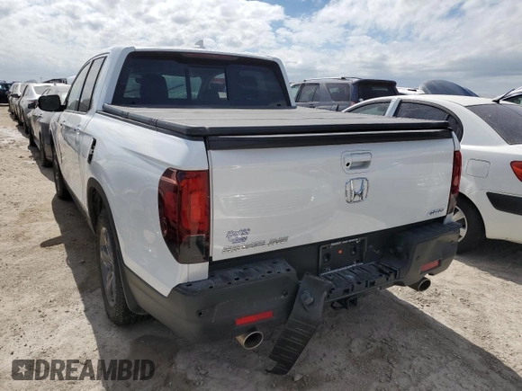 2021 Honda Ridgeline RTL-E with VIN 5FPYK3F78MB005044, listed as a Copart auction lot 63120882 with Not provided miles and . Bid and sale history available at DreamBid. Image 3.