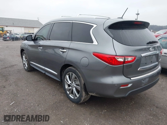 2015 Infiniti QX60 with VIN 5N1AL0MMXFC532738, listed as a IAAI auction lot 41995957 with 155,495 mi miles. Bid and sale history available at carsss.com. Image 3.