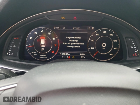 2017 Audi Q7 Premium Plus with VIN WA1LAAF72HD024173, listed as a Copart auction lot 62037135 with 130,007 mi miles and Clean title. Bid and sale history available at DreamBid. Image 9.
